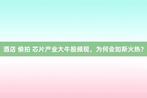 酒店 偷拍 芯片产业大牛股频现,为何会如斯火热?