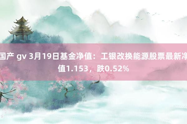 国产 gv 3月19日基金净值:工银改换能源股票最新净值1.153,跌0.52%